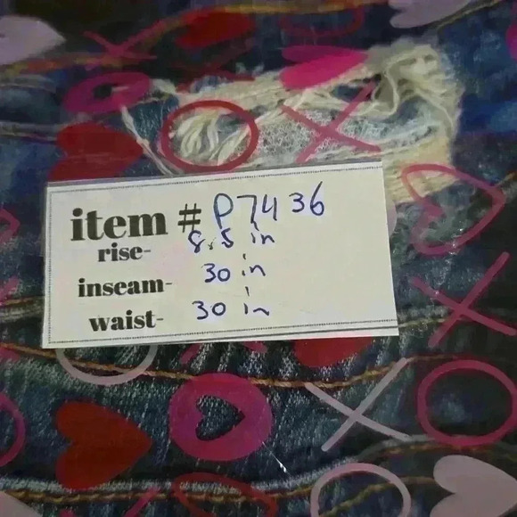 P7436 allen b. Distressed flare festival jeans - Picture 9 of 9